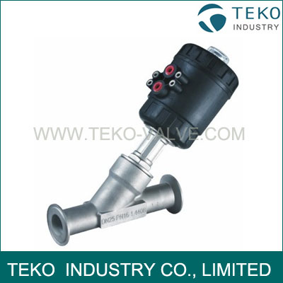 Tri-clamp Pneuamtic Angle Seat Valve Tri-clamp Pneuamtic Angle Seat Valve