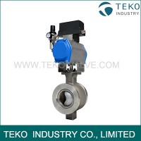 30 - Degree V Port Ball Valve Flange End Wafer End With Regulating Positioner 30 - Degree V Port Ball Valve Flange End Wafer End With Regulating Positioner