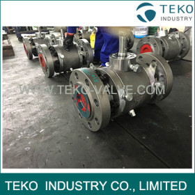 Worm Gear Operation Top Entry Flanged Ball Valve With Easy Maintenance