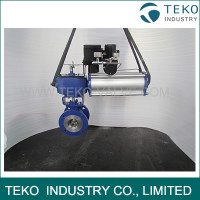 Harden Seated 90 Degree V Shape Flanged Ball Valve With 4-20mA Control Harden Seated 90 Degree V Shape Flanged Ball Valve With 4-20mA Control
