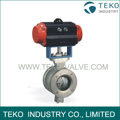 Pneumatic V Port Ball Valve, V Control Regulating  Ball Valve Pneumatic V Port Ball Valve, V Control Regulating  Ball Valve