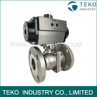 SS Full Bore Flanged 2 PC Pneumatic Actuated Ball Valve SS Full Bore Flanged 2 PC Pneumatic Actuated Ball Valve