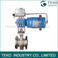 Wafer End Spring Nitride Ball V Shape Ball Segment Control Valve For Slurry Wafer End Spring Nitride Ball V Shape Ball Segment Control Valve For Slurry