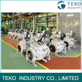 Worm Gear Operation Top Entry Flanged Ball Valve With Easy Maintenance