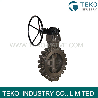 Gear Op Two Offset Hastelloy High Performance 6 Wafer Butterfly Valve