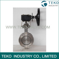High Performance Two Offset High Pressure Butterfly Valve With API607 Fire Safe