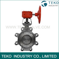 Long Lifespan Fire Safe Design Double Offset Butterfly Valve With Worm Gear