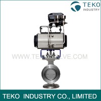4 Inch High Performance Butterfly Valves Pneumatic Actuated Modulating With YTC Positioner