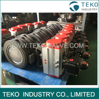 WCB CF8 CF8M High Performance Butterfly Valves Penumatic Actuator Two Offset