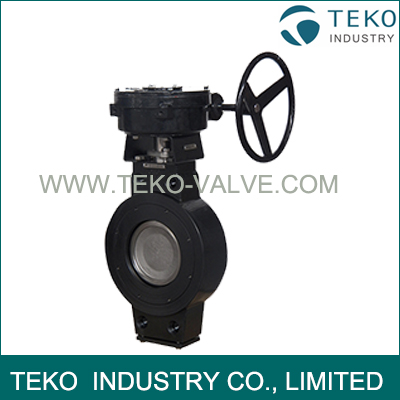 Wafer End Double Eccentric Butterfly Valve Lowering Operating Torques With Metal Seat