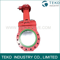 Bi-directional Bubble Tight Urethane PU Full Lined Splited Body High Abrasion Knife Gate Valve