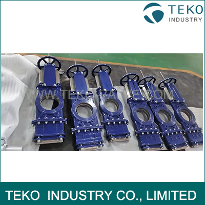 Large WCB Low Torque Going Through Knife Valve For Suspended Fluid Large WCB Low Torque Going Through Knife Valve For Suspended Fluid