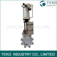 Pneumatic Actuated 4 Inch Knife Valve Removable Seat Zero Leakage For Gasifier Pneumatic Actuated 4 Inch Knife Valve Removable Seat Zero Leakage For Gasifier