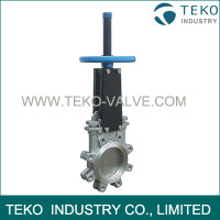 Stainless Steel Knife Valve Metal Seated Full Lug ANSI B16.5 Connection For Corrosive Fluid Stainless Steel Knife Valve Metal Seated Full Lug ANSI B16.5 Connection For Corrosive Fluid