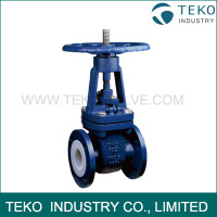 Carbon Steel Chemical Solution Rising Stem PTFE lined Valve China Carbon Steel Chemical Solution Rising Stem PTFE lined Valve China