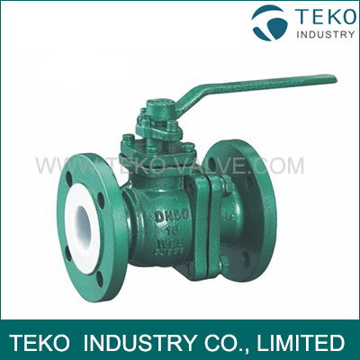 Corrosion Resistant PFA PTFE Lined Ball Valve With Floating Ball Design Corrosion Resistant PFA PTFE Lined Ball Valve With Floating Ball Design