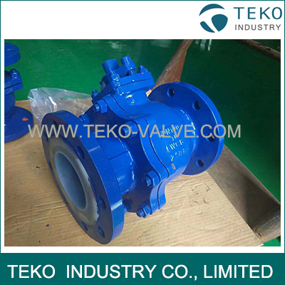 Vehicle Lever Operation Teflon Lined Ball Valve For Chemicals Corrosion Resistant Vehicle Lever Operation Teflon Lined Ball Valve For Chemicals Corrosion Resistant