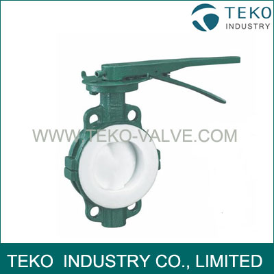 PTFE Lined Butterfly Valve