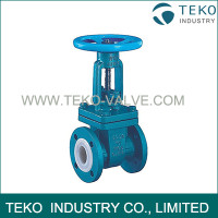 Chemical Resistant PFA PTFE Lined Valves , Rising Stem High Temperature PTFE Lined Gate Valve Chemical Resistant PFA PTFE Lined Valves , Rising Stem High Temperature PTFE Lined Gate Valve
