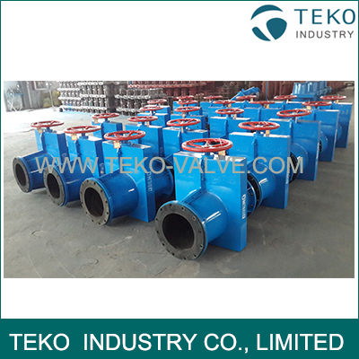 Fabricated Carbon Steel WCB Bi-directional Seal Slurry Pinch Valve With Epoxy Coating Fabricated Carbon Steel WCB Bi-directional Seal Slurry Pinch Valve With Epoxy Coating