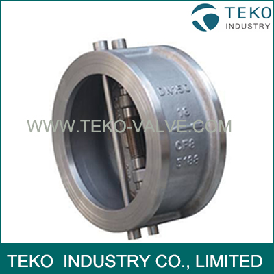 Metal Seated Short Pattern Dual Disc Check Wafer Valve A216 WCB Body H76H Long Lifespan Metal Seated Short Pattern Dual Disc Check Wafer Valve A216 WCB Body H76H Long Lifespan