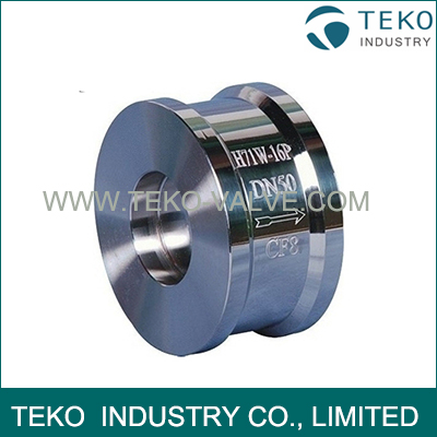 Flangeless Spring Single Plate Wafer Type Check Valve With No - Slam Operation Flangeless Spring Single Plate Wafer Type Check Valve With No - Slam Operation