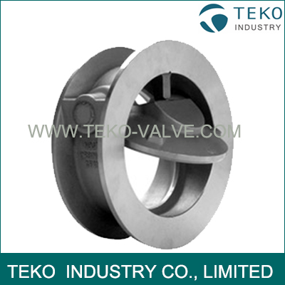 Single Disc Wafer Check Valve , Short Pattern Stainless Steel Check Valve For Oil Single Disc Wafer Check Valve , Short Pattern Stainless Steel Check Valve For Oil