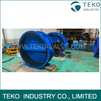 AWWA C504 Type 150LB Top Flange End Rubber Seated Butterfly Valve For Water Works