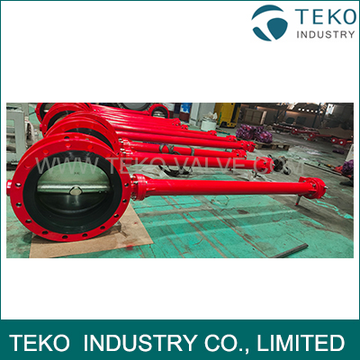 AWWA C504 Type 150LB Top Flange End Rubber Seated Butterfly Valve For Water Works AWWA C504 Type 150LB Top Flange End Rubber Seated Butterfly Valve For Water Works