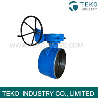 Butt Weld Eccentric Butterfly Valve, Worm Gear Driven Three Offset Butterfly Valve For Power Station Butt Weld Eccentric Butterfly Valve, Worm Gear Driven Three Offset Butterfly Valve For Power Station