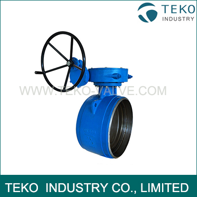 Butt Weld Eccentric Butterfly Valve, Worm Gear Driven Three Offset Butterfly Valve For Power Station Butt Weld Eccentric Butterfly Valve, Worm Gear Driven Three Offset Butterfly Valve For Power Station