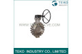High Pressure Eccentric Butterfly Valve , Worm Gear Operation Wafer Butterfly Valve
