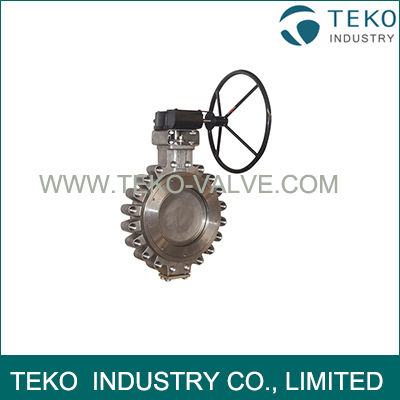 High Pressure Eccentric Butterfly Valve , Worm Gear Operation Wafer Butterfly Valve