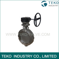 High Performance Double Offset Butterfly Valve Size Optional Flangeless For Steam Pipe