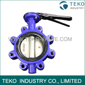 Concentric API609 Ductile Iron Butterfly Valve Lug Style Resilient Seated For Water Plants