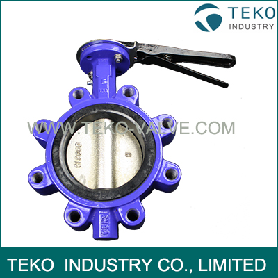 Concentric API609 Ductile Iron Butterfly Valve Lug Style Resilient Seated For Water Plants