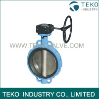 Worm Gear Resilient Seated Butterfly Valve Drilled Per ISO5007-2 DN25 ~ DN2000 Size