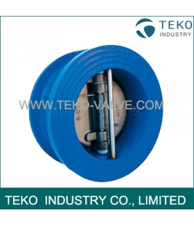 Ductile Iron GGG40 Wafer Check Valve , Dual Plate Wafer Type Check Valve For Water