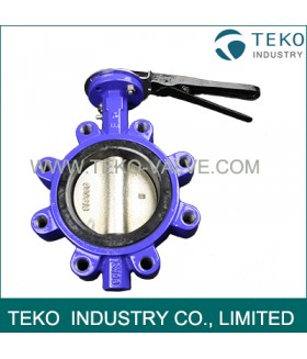 Concentric API609 Ductile Iron Butterfly Valve Lug Style Resilient Seated For Water Plants